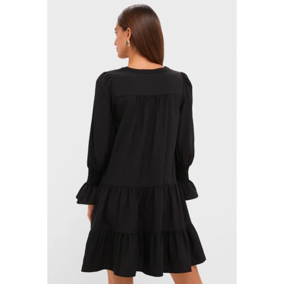 Tuckernuck Black Crepe Kenzo Long Sleeve Dress - Picture 3 of 10